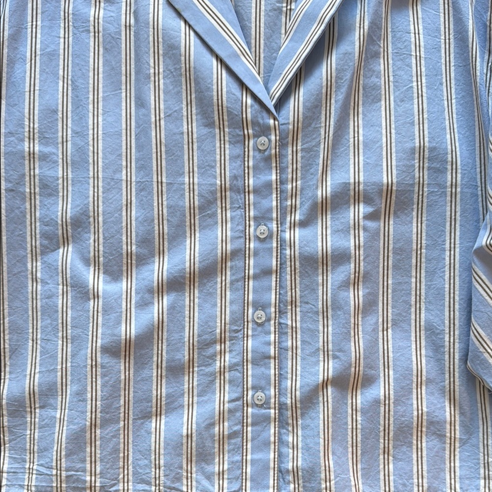 Striped Blue Button Down - image 5